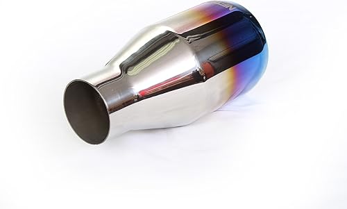 Miniatura 7 de NETAMI NT-2379 Punta de escape de acero inoxidable doble pared soldada con azul quemado