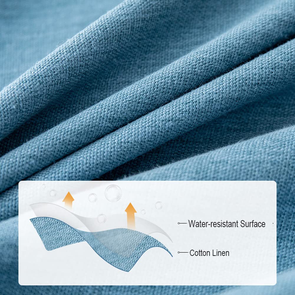 Softalker Tovaglia Rotonda Antimacchia 140 cm Diametro in Finto Lino Beige Elegante Tovaglie da Esterno Idrorepellente per Protezione Moderna Tavolo per Picnic,Cucina,Feste,Compleanno,Matrimonio