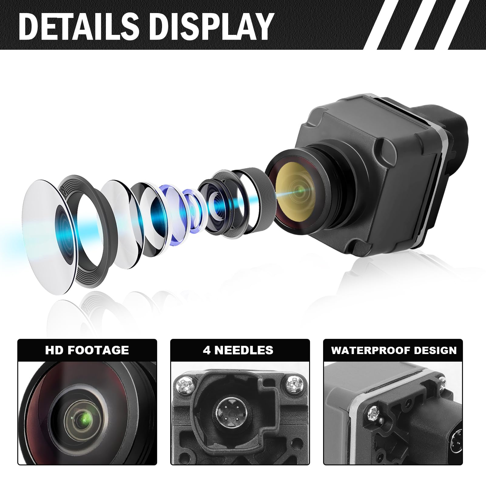 Caméra de recul Surround Camera Mirror Compatible avec A6 A7 A8 Q7 RS6 RS7 7L 7P6980551C 7P6980551B 7P6980551A