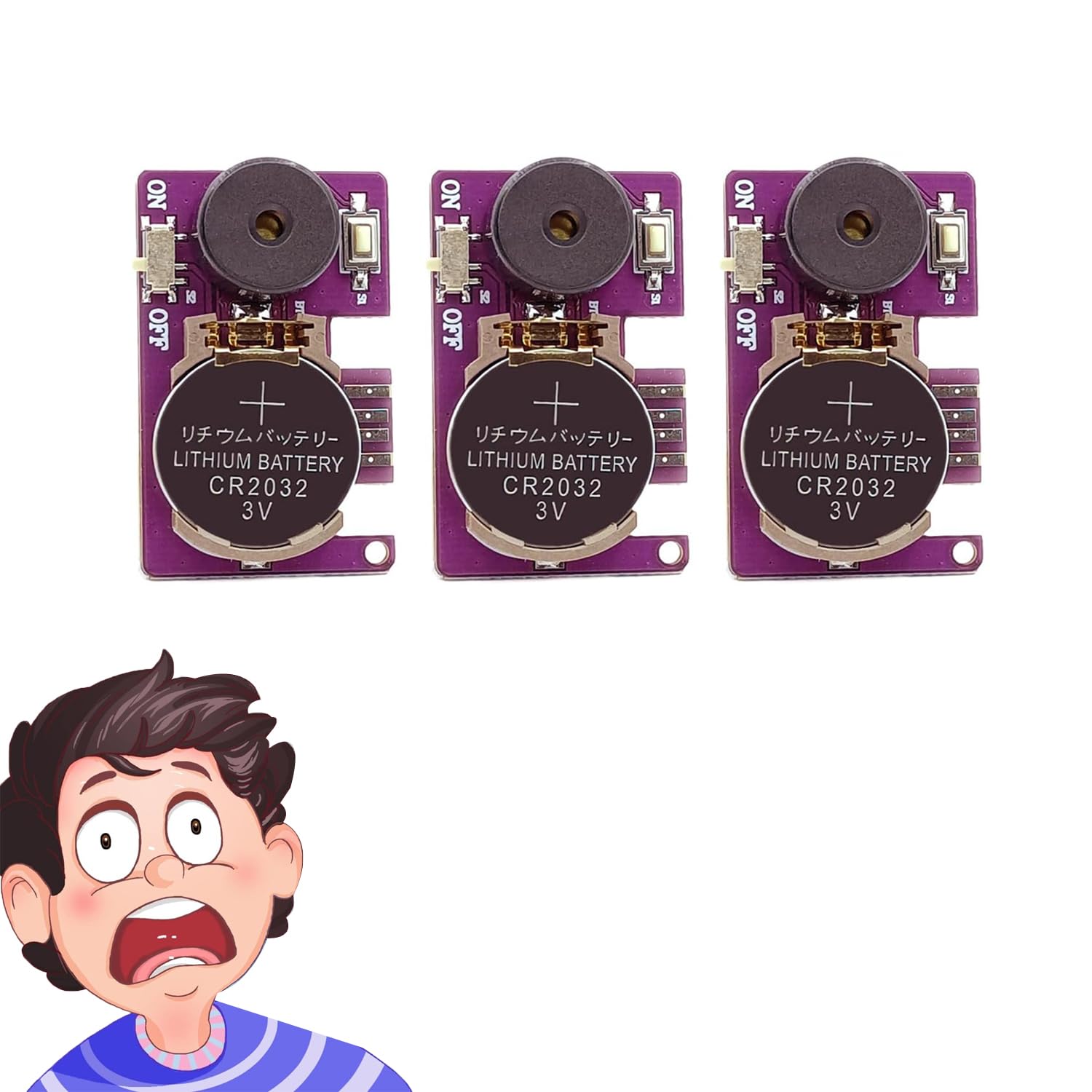 Azonee Cricket Prank Noise Maker, 3 Pcs Prank Device Beeping Several Months, Hidden Prank Noise Maker Prank Stuff for Adults