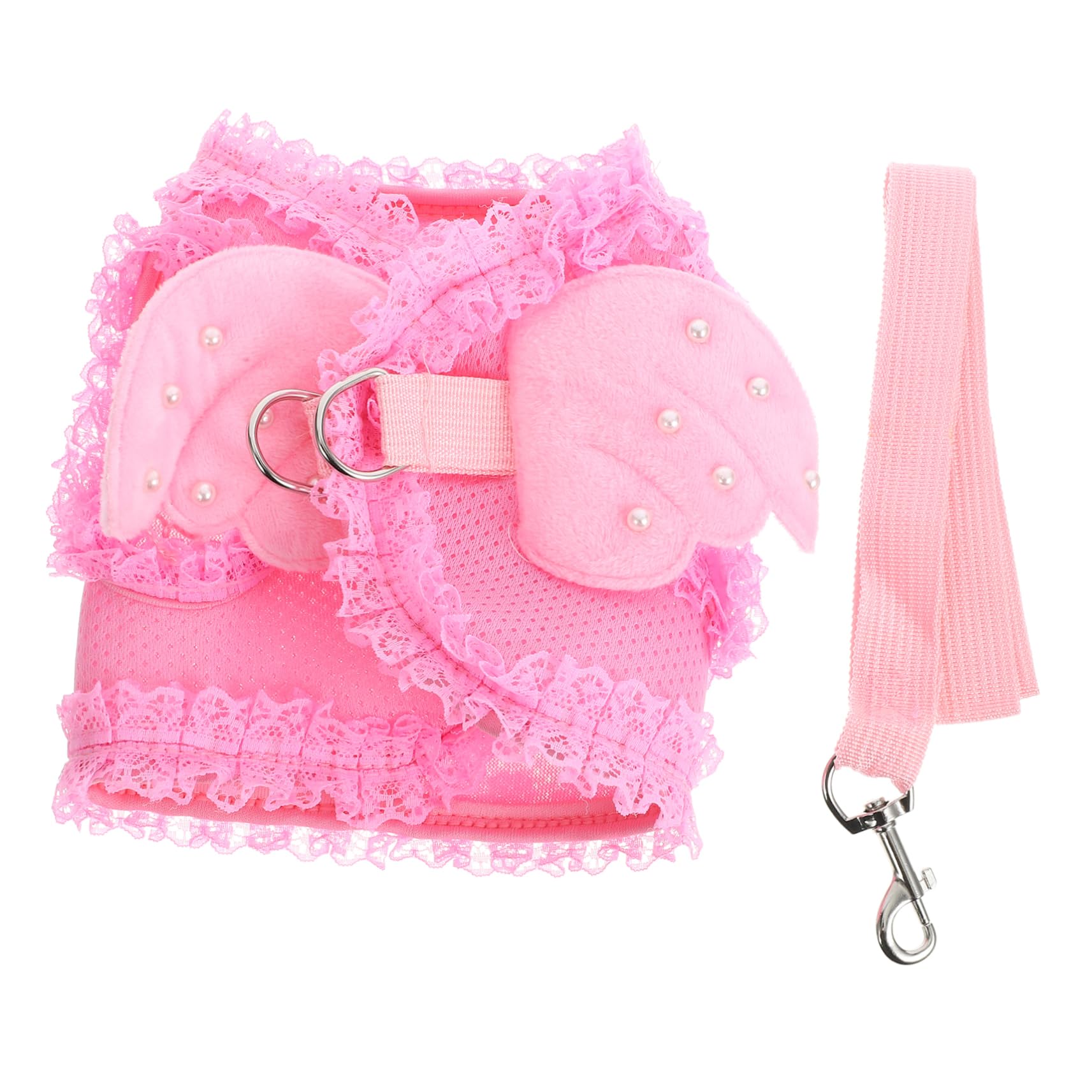 ERINGOGO Dog Harness Pink Dog Harness for Girls Fashion Chest Straps Pet Clothing Lightweight Breathable