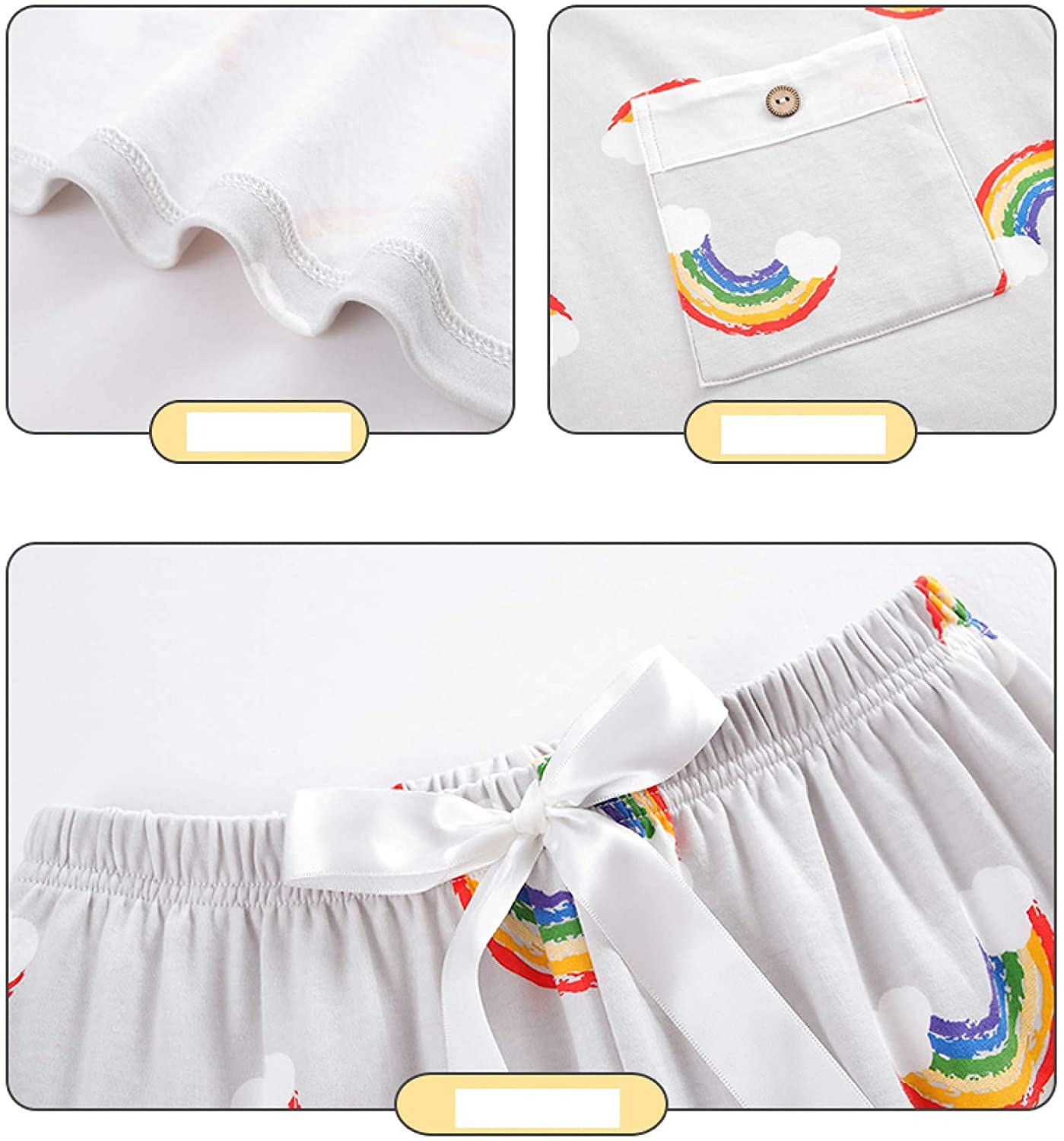 Piżamy damskie, komplety piżam w tęczowy wzór dla kobiet Stylowe piżamy z kreskówek Długie rękawy Długie patelnie Piżamy damskie Casual Homewear Duży rozmiar, a, XL
