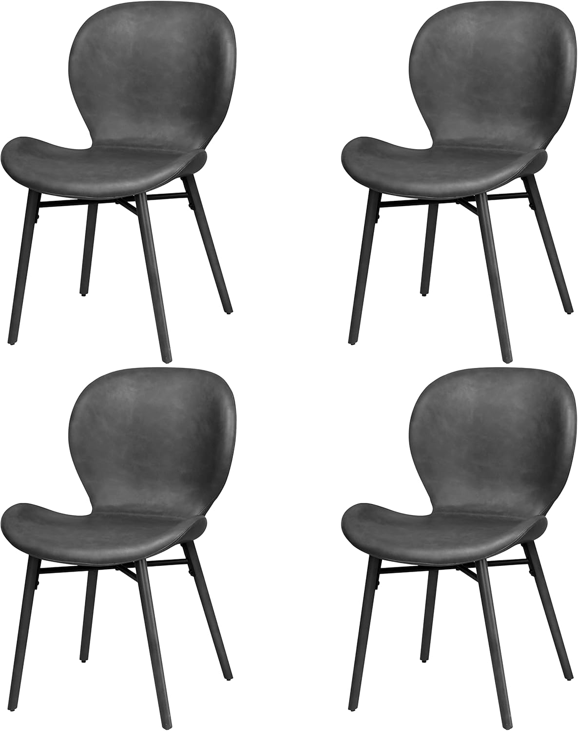 KithKasa Mid Century Modern Dining Chair Set of 4 Faux