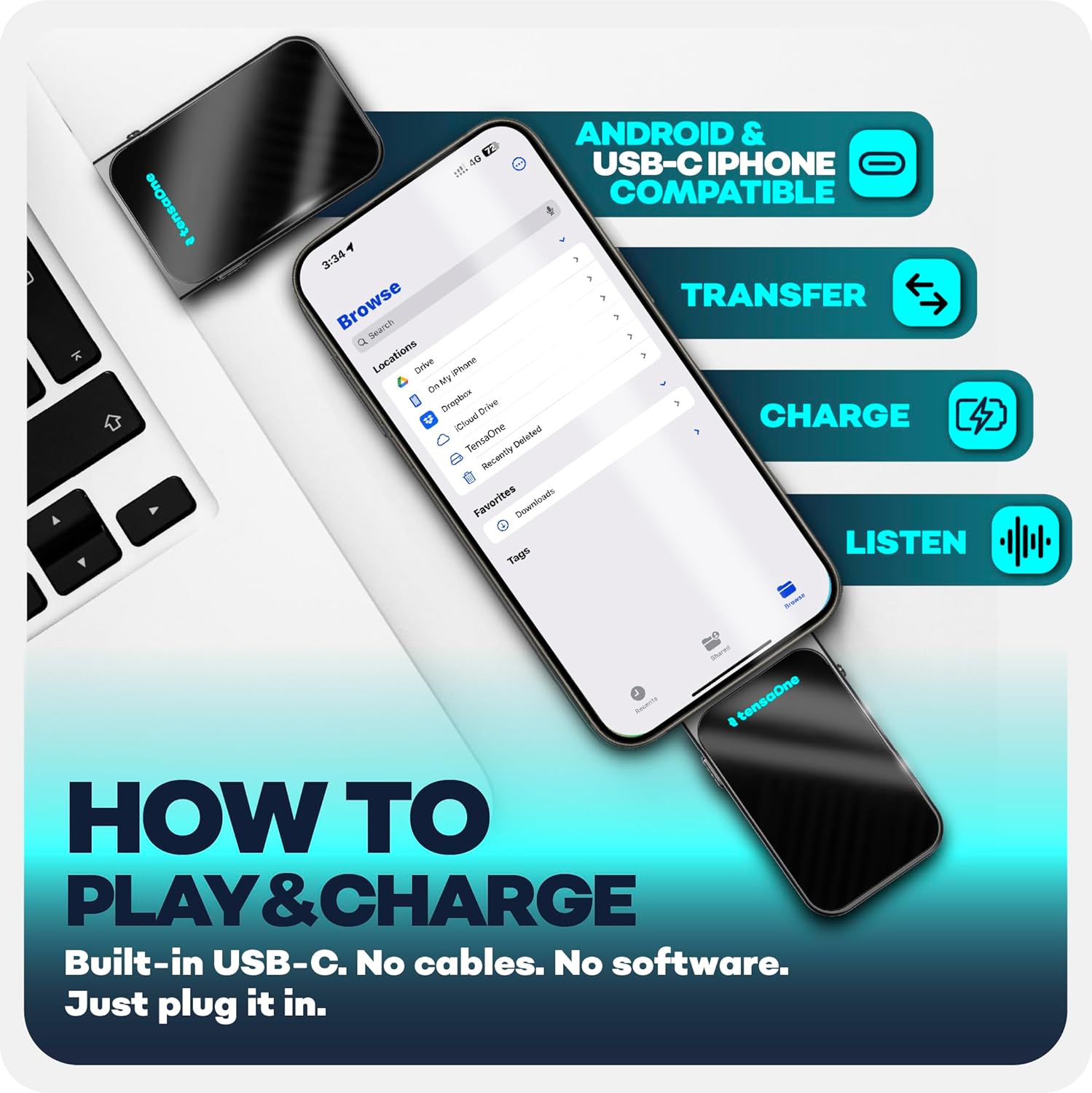 Voice Activated Recorder – Mini Audio Recording Device with Magnetic Mount, Small Portable Digital Recorders, Microphone Devices with AI Smart Noise Reduction, Wireless Sound, 128GB–9000 hrs - Image 4