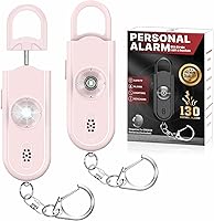 Vista 14 de Llavero de alarma de seguridad personal para mujeres, 2 unidades, sirena fuerte de 130 dB con luz estroboscópica SOS, linterna, altavoces dobles