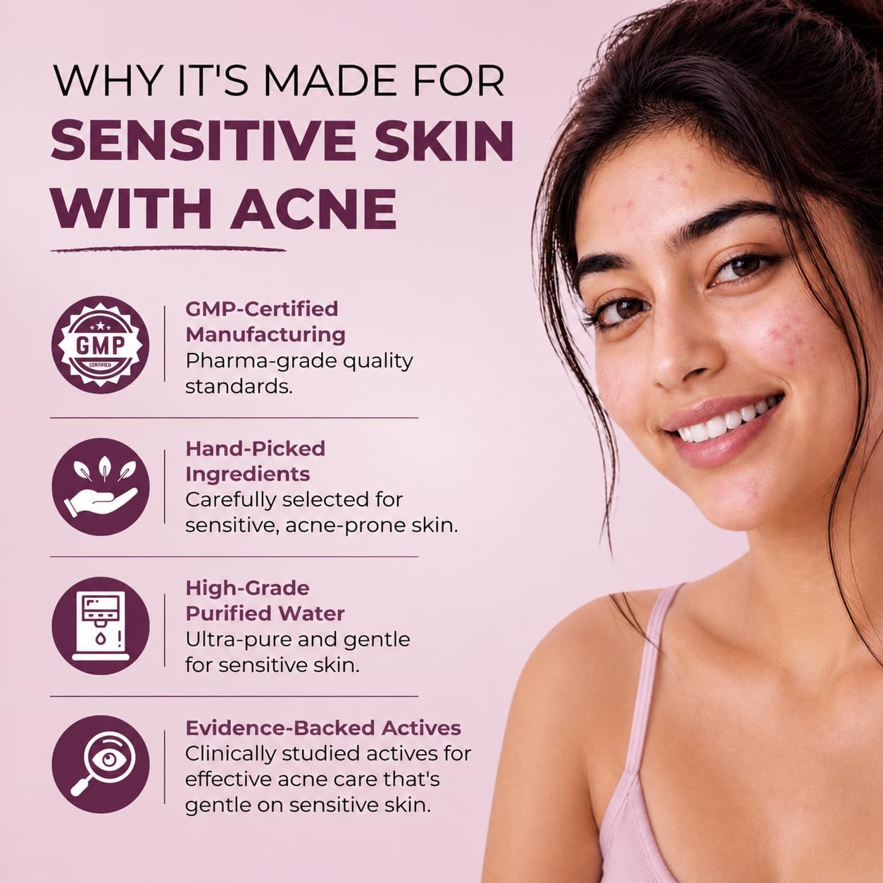 SEN-Z Acne Care Moisturizer for Sensitive & Acne Prone Skin | Oil