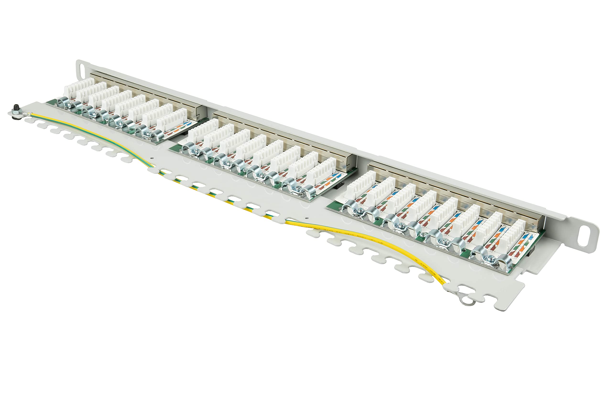 Good Connections® Panel de conexión/Panel de Conexiones - 19" - Montaje en Servidor/Montaje en Rack - CAT6, 500 MHz - habilitado para GIGABIT - 24 Puertos - 0.5 U - STP blindado - Apertura sin