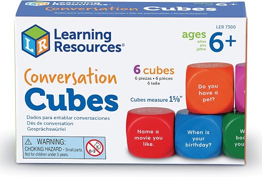 Learning Resources Conversation Cubes, SEL Speech Therapy Toy Ages 6+ Kids