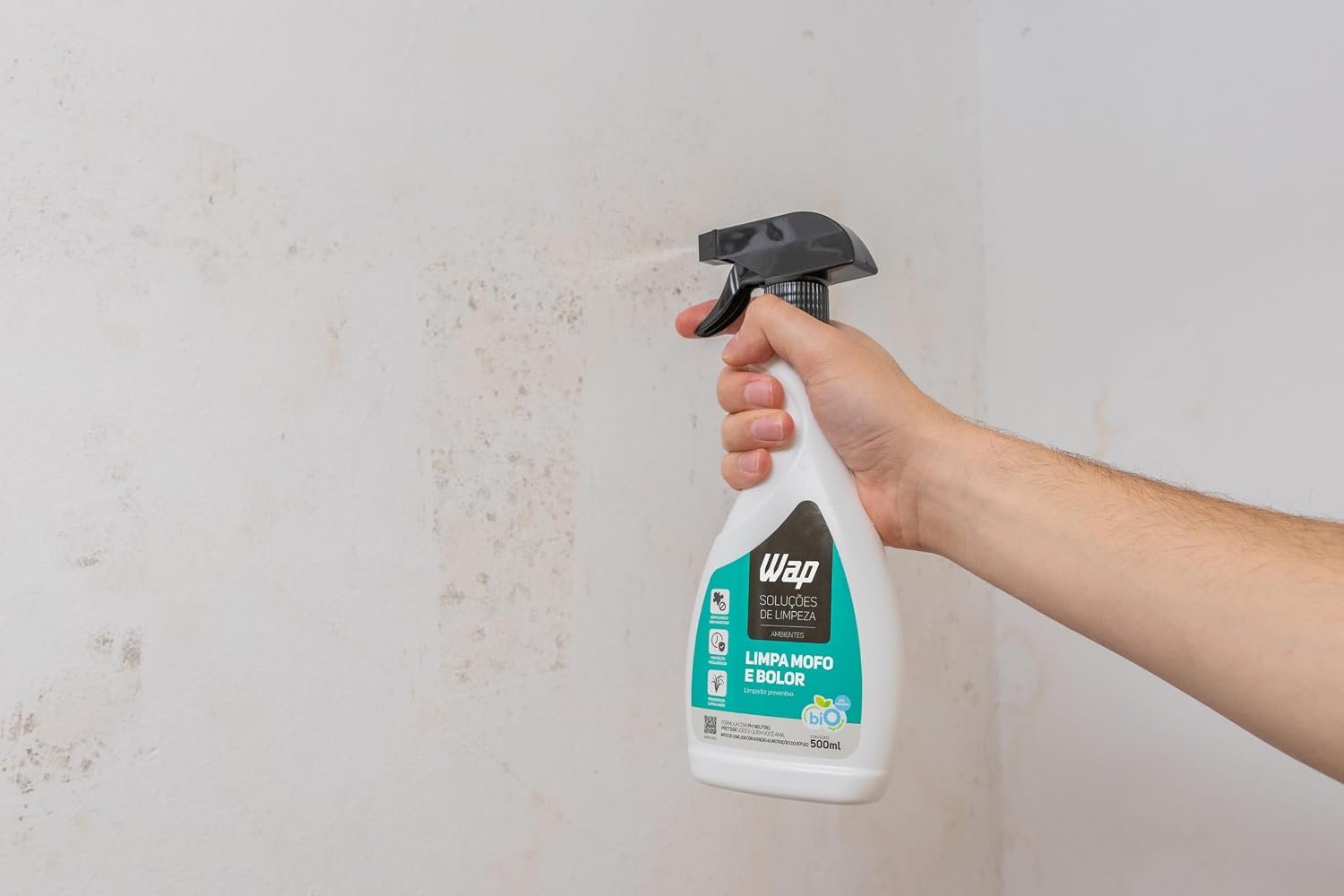 WAP Removedor de Mofo e Bolor WAP LIMPA MOFO E BOLOR 500ML Limpeza preventiva com Fragrância de Capim Limão WAP Removedor de Mofo e Bolor WAP LIMPA MOFO E BOLOR 500ML Limpeza preventiva com Fragrância de Capim Limão