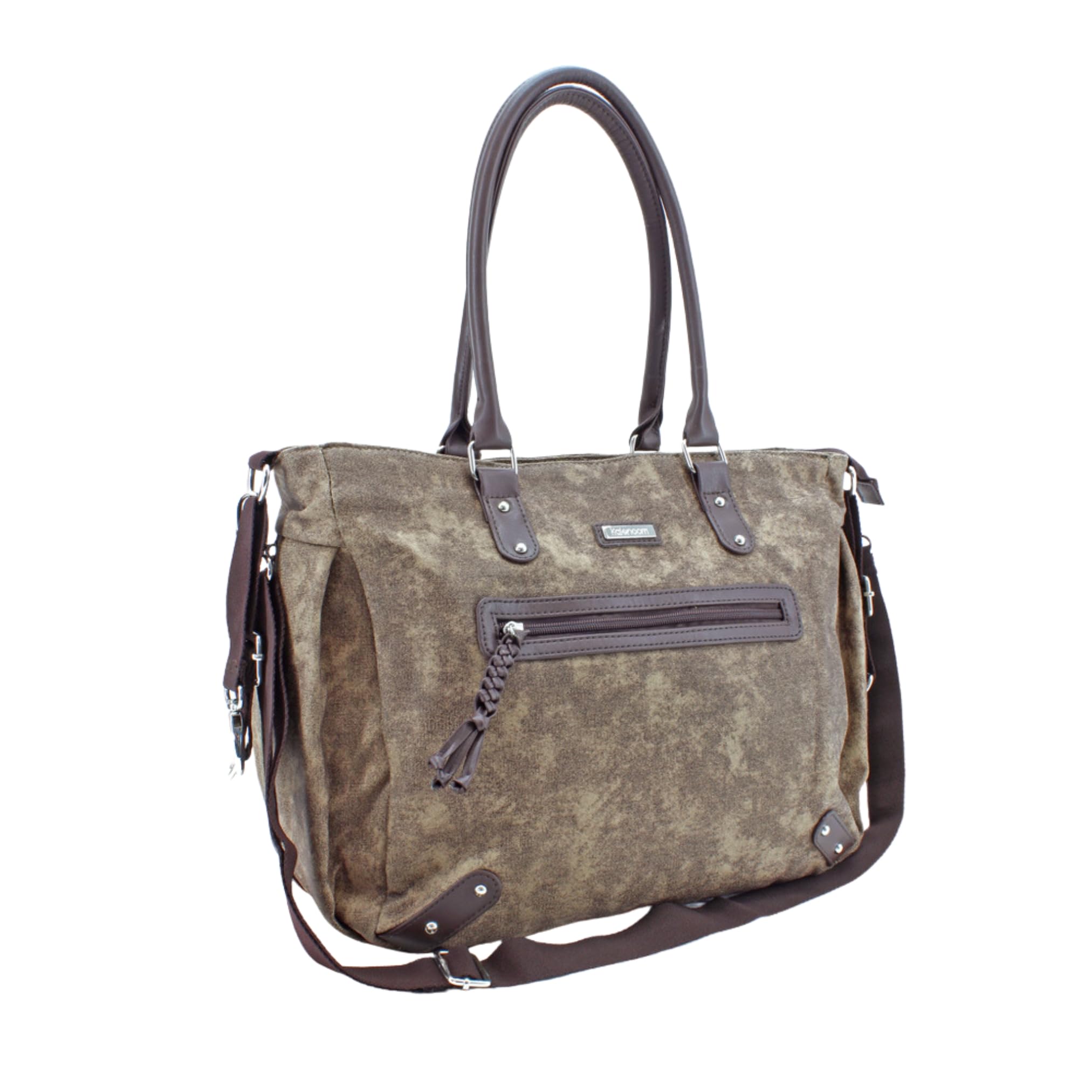 Kalencom Handtasche Umhängetasche stilvolle Baby Wickeltasche mit Wickelauflage, Aufbewahrungsbeutel, Isoliertaschen und Halterung für Kinderwagen für Mama & Papa Paris