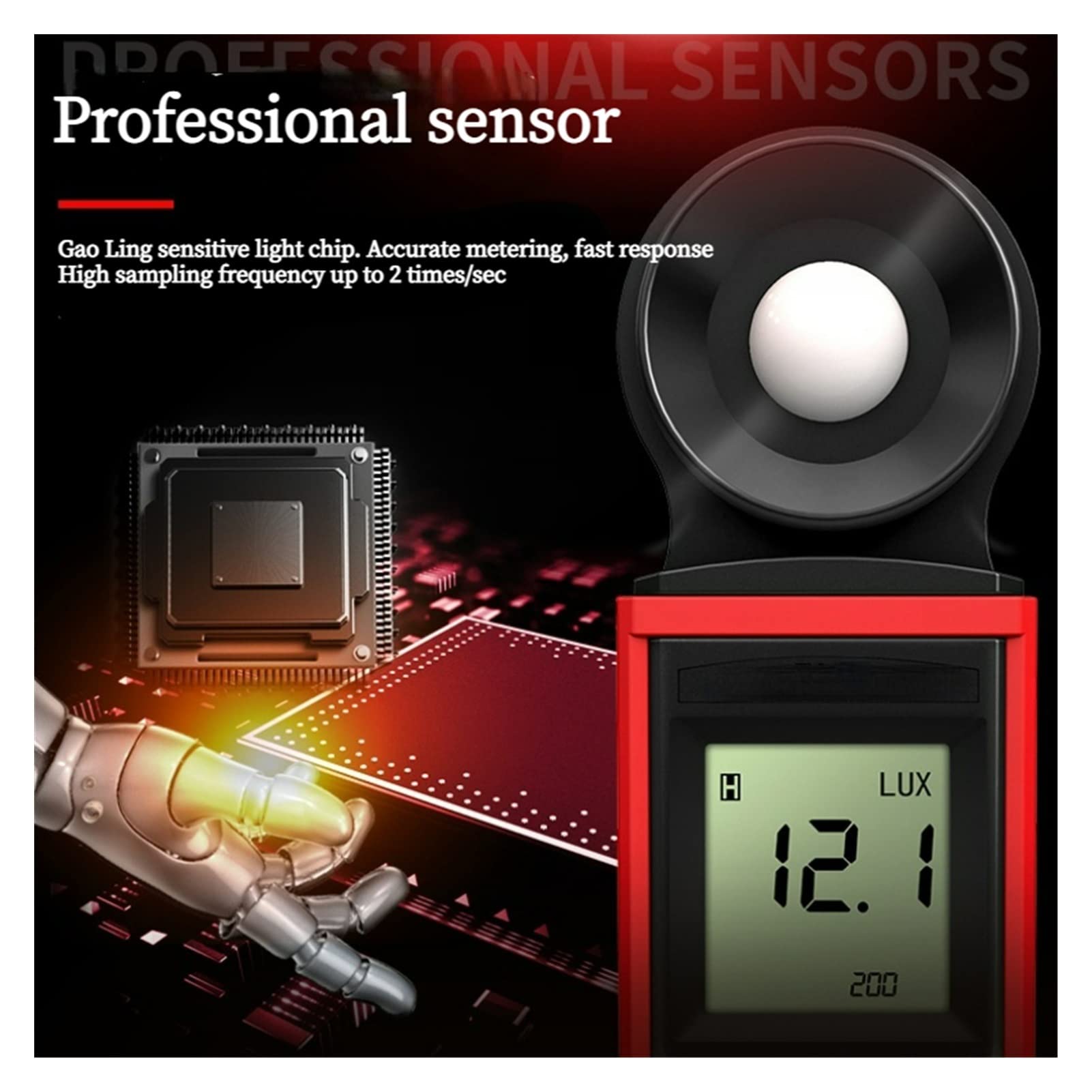 Cyfrowy luksomierz Digital Light Meter Handheld Ta8131. Fotografia Cyfrowy Miernik Lekki Split Lekki Miernik LUX/FC Miernik Środowiskowy Tester Narzędzie do ogrodu, wnętrz i fotografii