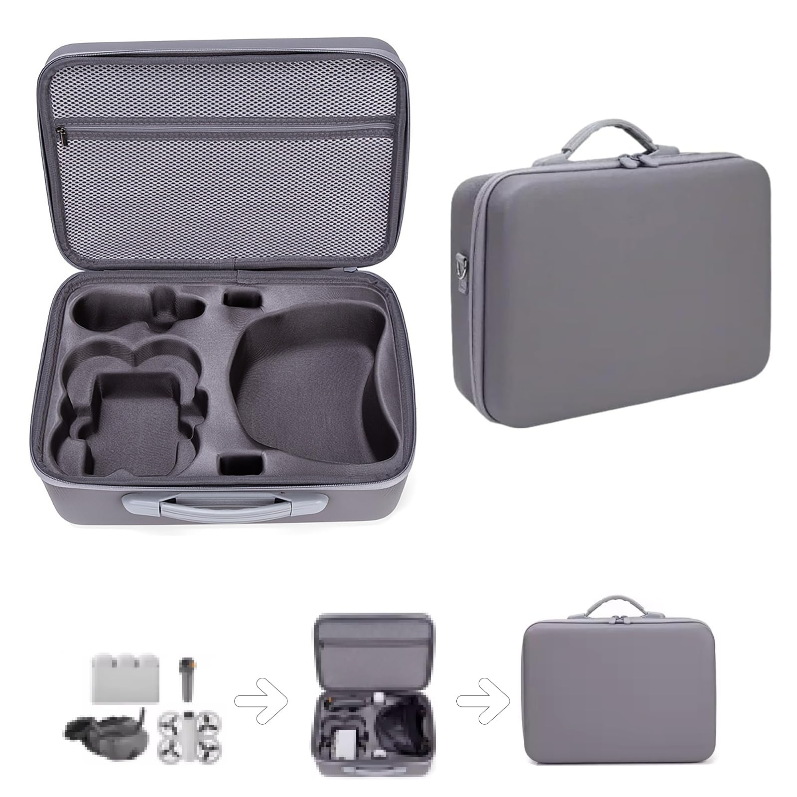 Custodia rigida portatile per NEO/N3 Fly More Combo, custodia protettiva antiurto antistress e antigraffio con corda per mano
