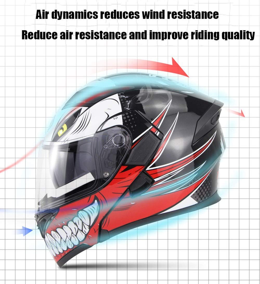 ABDOMINAL WHEEL Bluetooth Modular Flip Up Front Motorcycle Helmet Full Face Motorbike Helmet Lightweight With Double Sun Visor DOT/ECE Approved - View #5