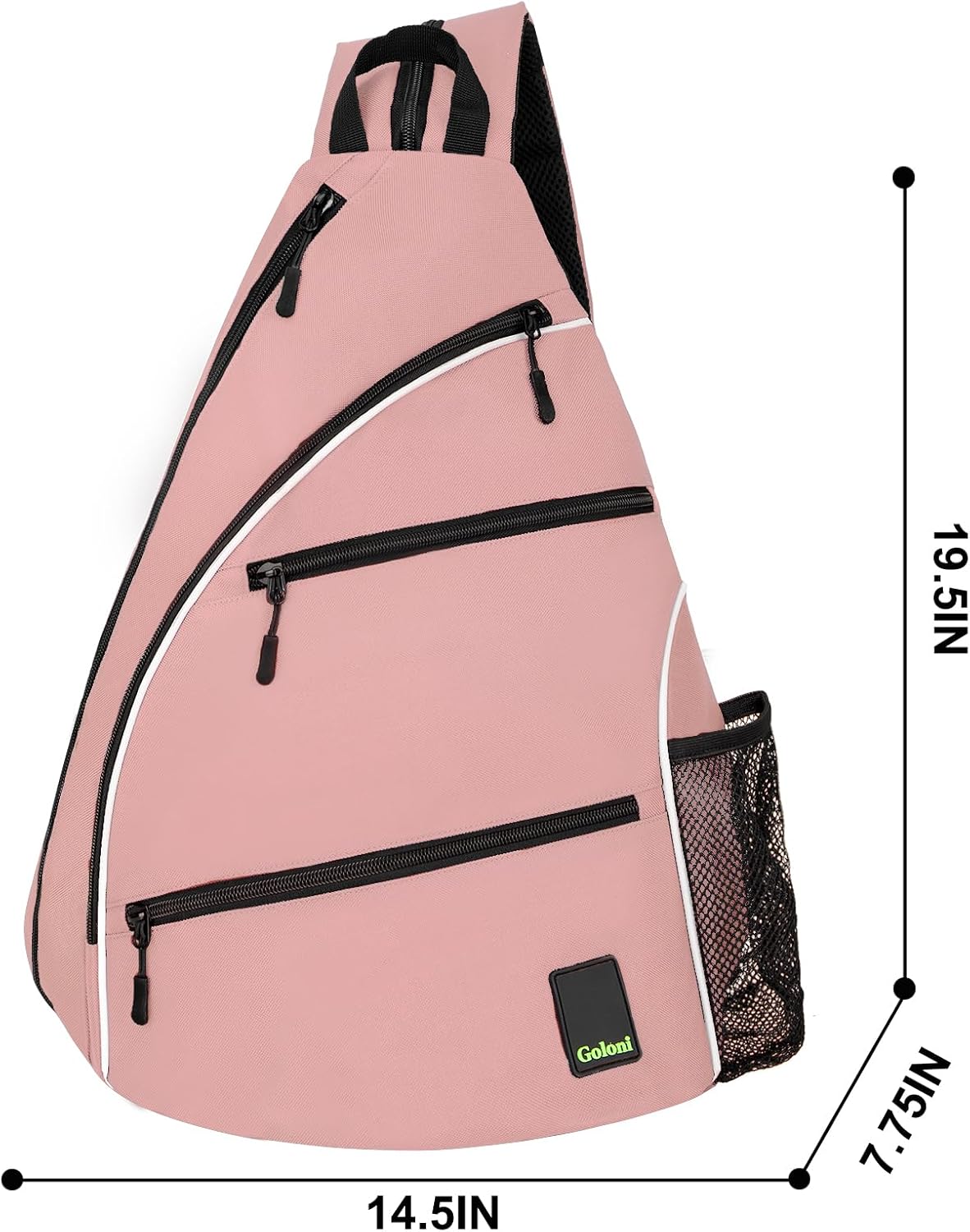 Goloni Pickleball Bag for Women Men, Convertible Pickleball Backpack Sling Bag with Fence Hook, Waterproof Polyester Paddle Bag with Multiple Compartments