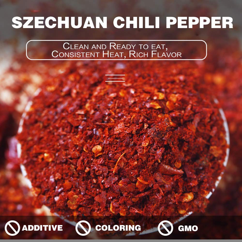 Buy Authentic Sichuan Chili Flakes 16 Ounces, Extra Hot, Szechuan