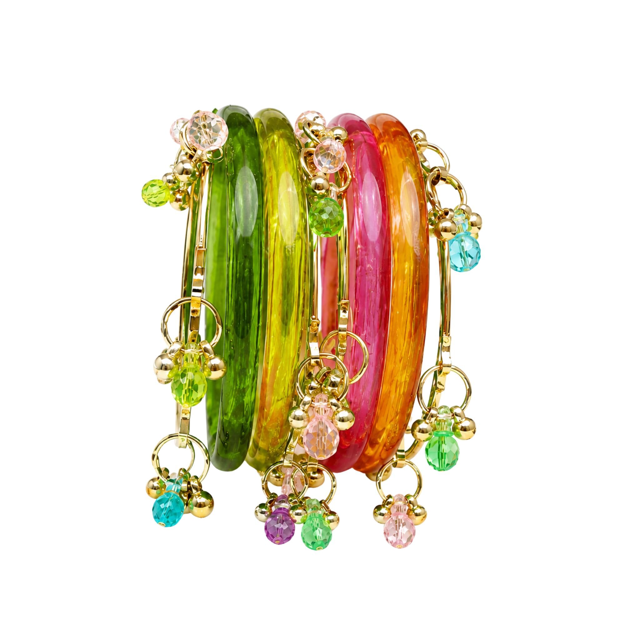 Women's Glossy jelly Glass Bangles with Alloy Ghungroo Charms For Women & girls| Fancy Designer Glass Bangles |Stylish Ghungroo Bangles For Women - Set Of 8-image-26