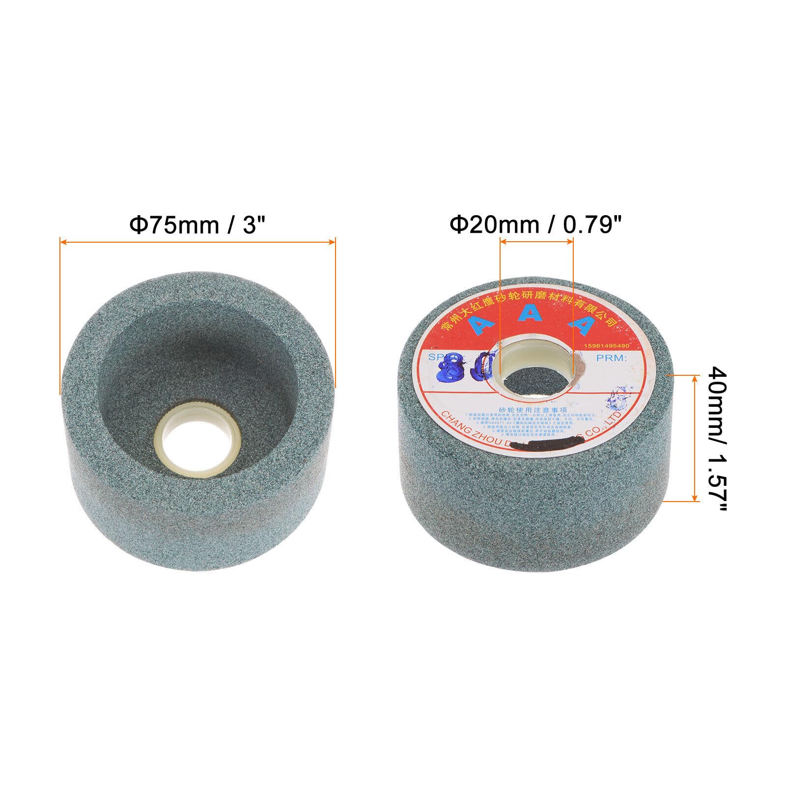 Tool Parts and Accessories Cup Grinding Wheel 3 Inch 80 Grits Silicon Carbide Green Aluminum Oxide (#CN-140824-03425)