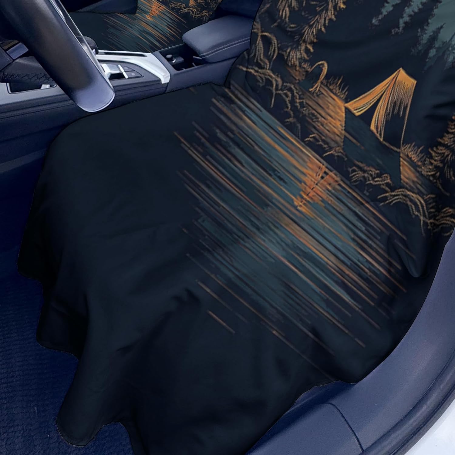 2 Pack Car Towel Seat Covers with Storage Bag, Multifunctional Towel for Gym Outdoor Sport, Picnic, Beach, Pet Dog Travel,Non-Slip Washable Car Seat Protector (Camping) - Image 3