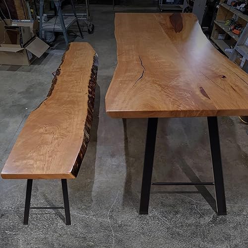 Miniatura 7 de BRISYYI Patas de mesa de comedor de metal negro de 28 pulgadas, patas de escritorio de acero resistente en forma de H, patas para muebles de