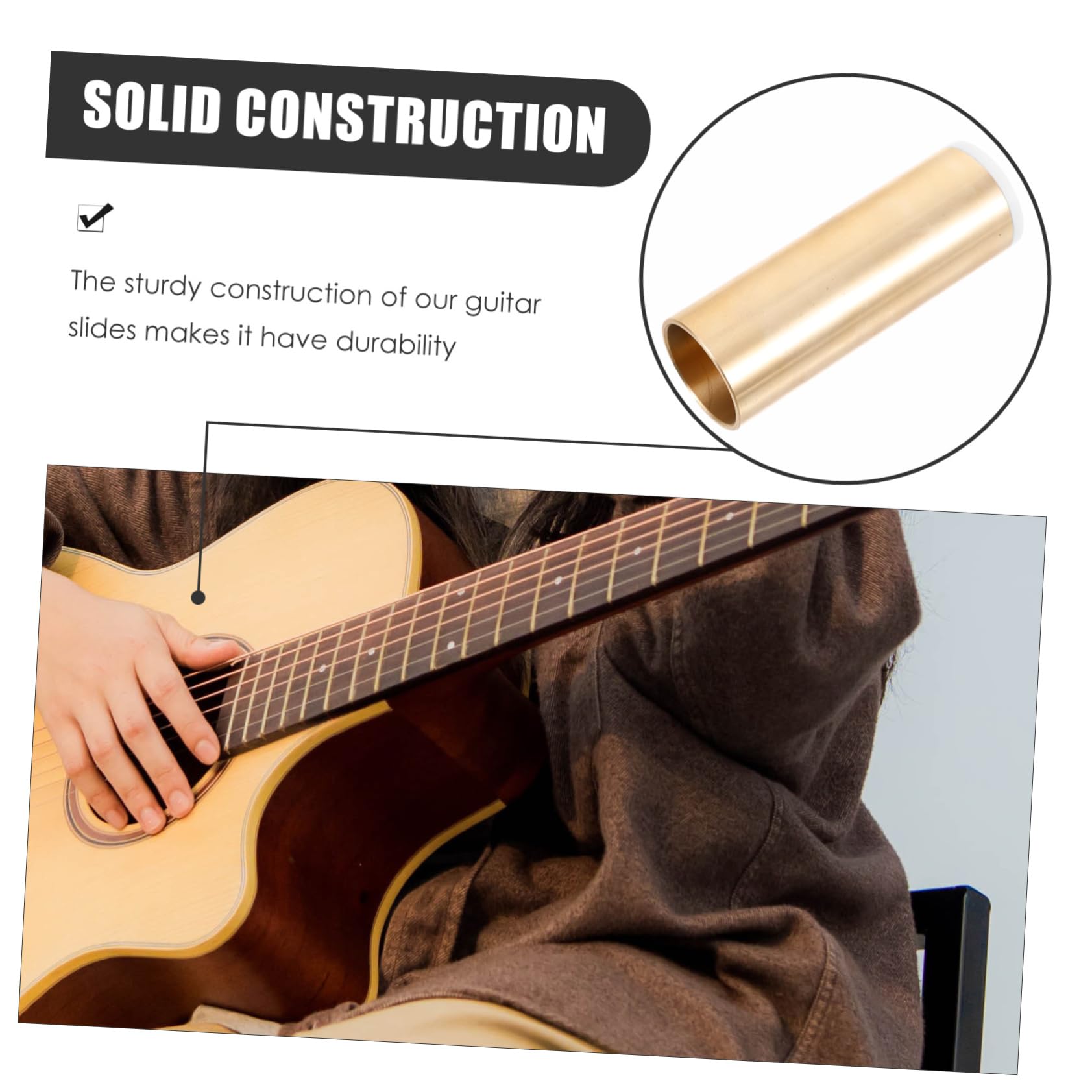 Totority Guitar Slide Large Size Guitar Slides for Electric Acoustic Bass Easy to Use