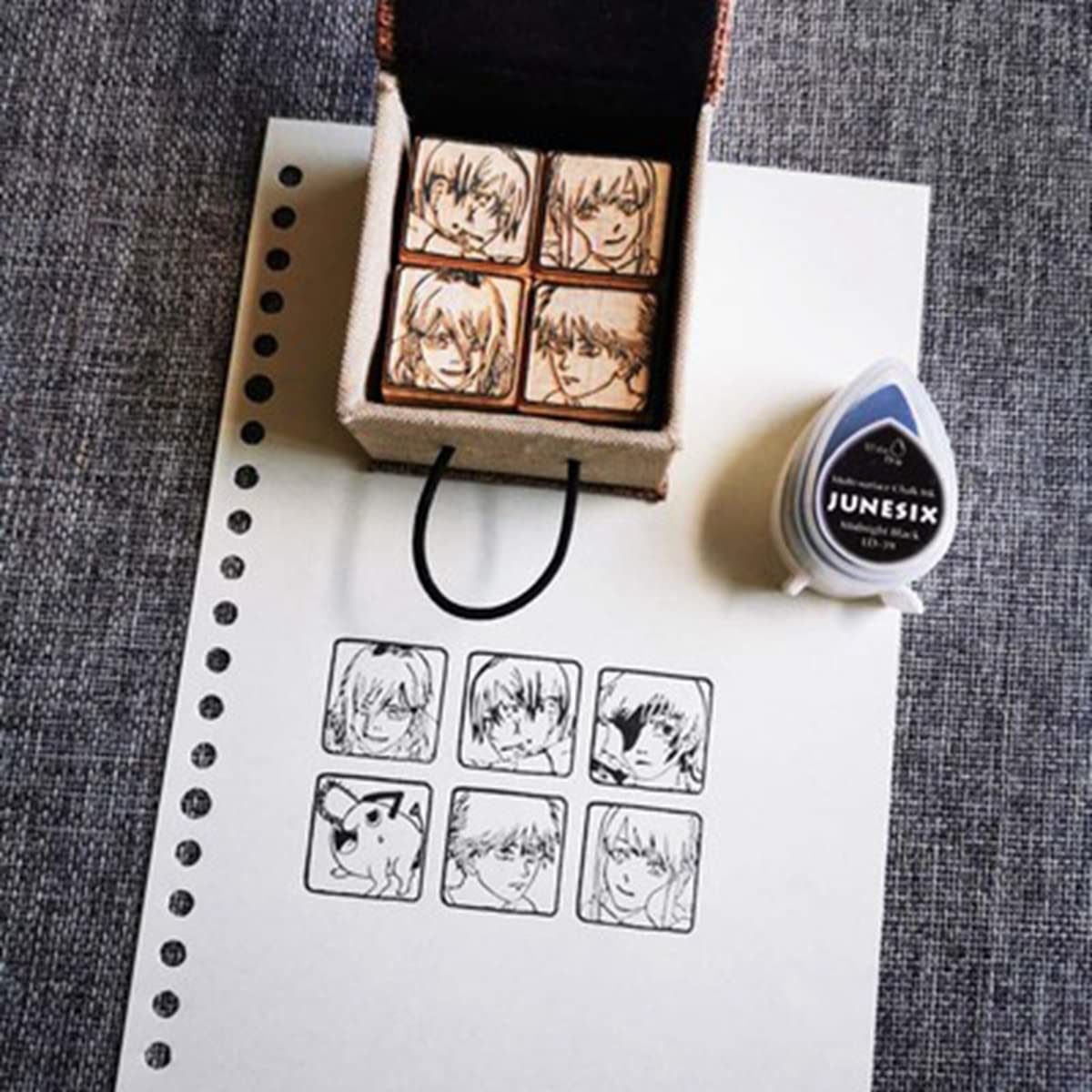 Amazon.co.jp: 印鑑 チェンソーマン ハンコ スタンプ はんこ インク 