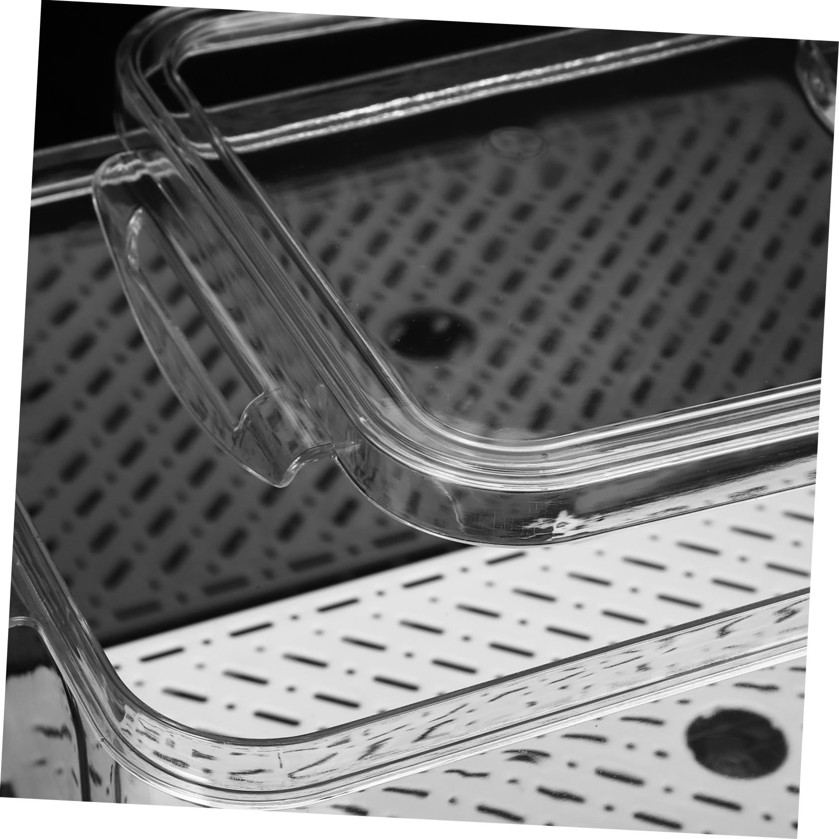 Caja de Almacenamiento Apilable con Bandeja de Drenaje para Refrigerador | Pet y Pp Reutilizables, Diseño para Alimentos y Carne, Organización Fácil con Tapa, Uso en Congelador