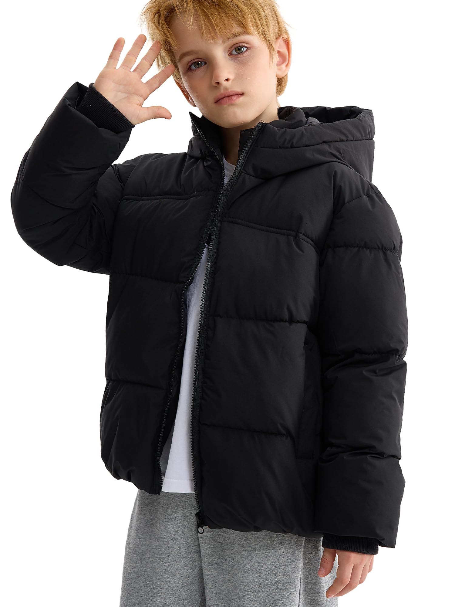 Bambini Ragazzi Ragazze Inverno Con Cappuccio Addensare Giacche Piumini Con Tasche Cappotto Antivento Tinta Unita Caldo Capispalla