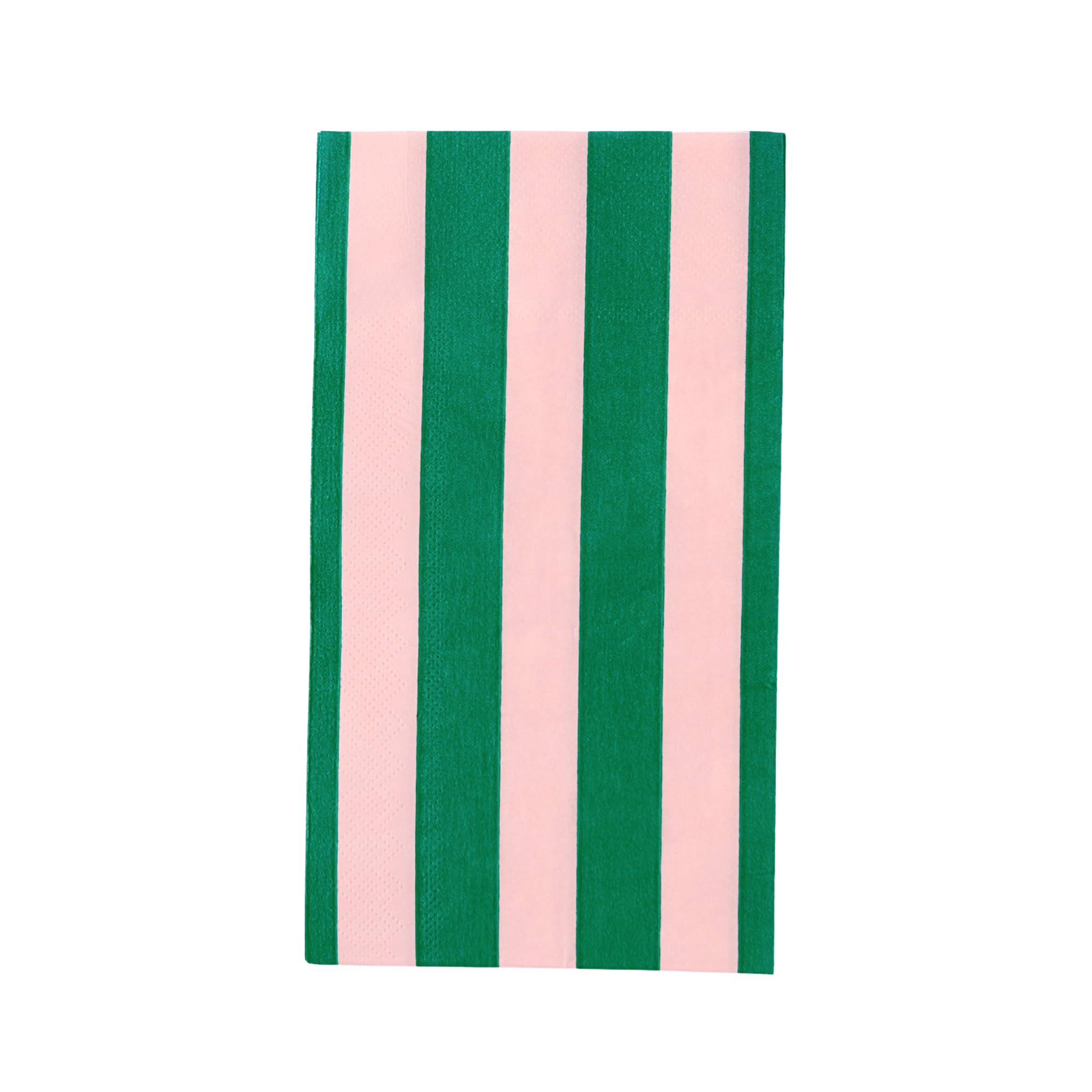 Bonjour Fête Pink &amp; Green Cabana Stripe Towels, Pack of 20, 4.25x7.75"