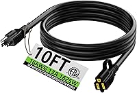 Vista 70 de HUANCHAIN Cable de extensión para exteriores de calibre 14/3 de 25 pies, resistente al agua, con cable eléctrico de 3 clavijas iluminado y flexible