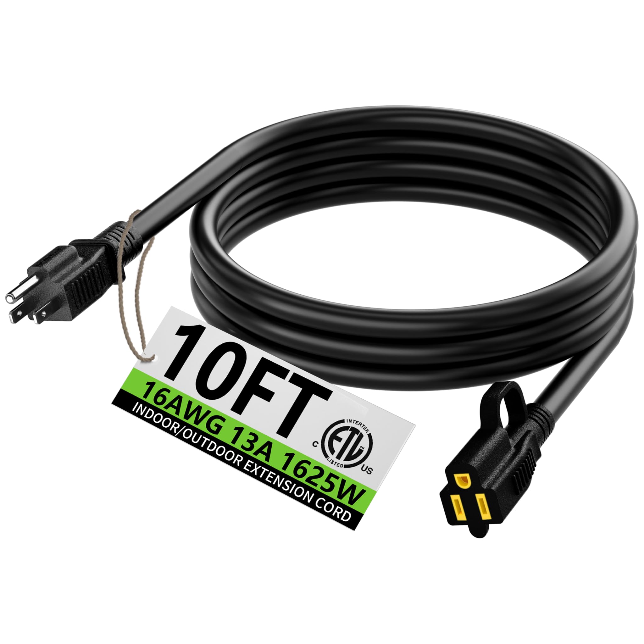 HUANCHAIN Indoor Outdoor Black Extension Cord 50 FT Waterpro -16 HUANCHAIN Indoor Outdoor Black Extension Cord 50 FT Waterpro -16