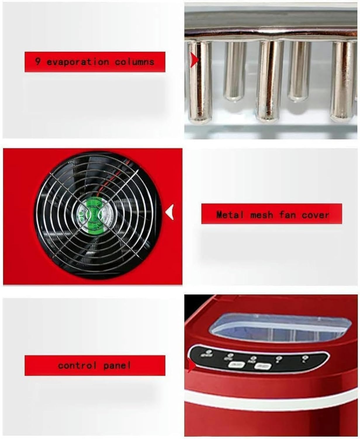 Portable Ice Maker Countertop-Ice Cube Maker Machine, Make 33 Lbs Ice in 24 Hrs, 2.2 L Tank, Suitable for Homes, Bars and Cold Drinks Shops (Purple)