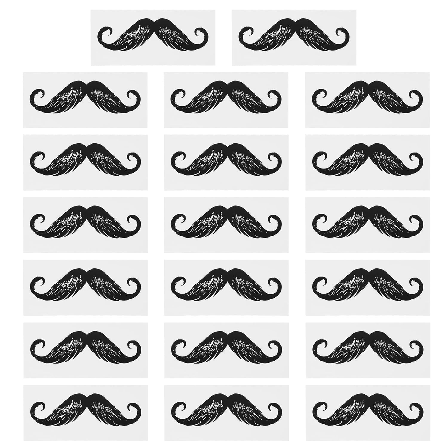 Niltracy Multicolor 20Pcs Beard Mustache Stickers For Nose Nose Facial Hair Removal Fake Mustaches Hair Removal Stickers