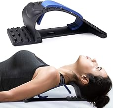 RESTCLOUD Macador de pescoço para alívio da dor no pescoço, relaxante superior das costas e ombro para relaxamento muscular e alinhamento da coluna, dispositivo de tração cervical ajustável, 4 níveis