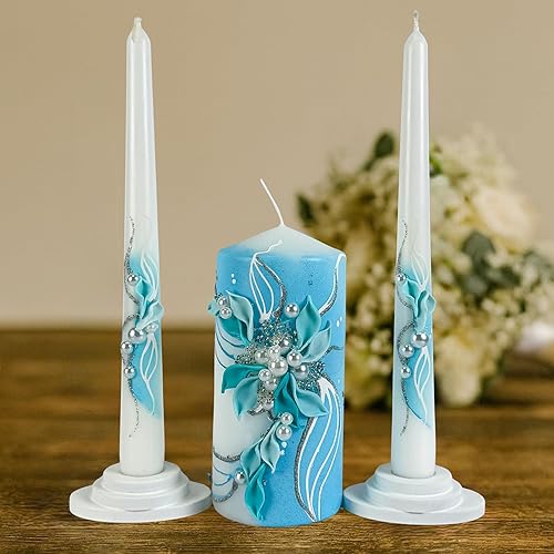 Miniatura 4 de Magik Life Unity - Juego de velas  Ceremonia de boda y recepción  Pilar de 6 pulgadas y dos velas cónicas de 10 pulgadas  Velas de unidad de larga