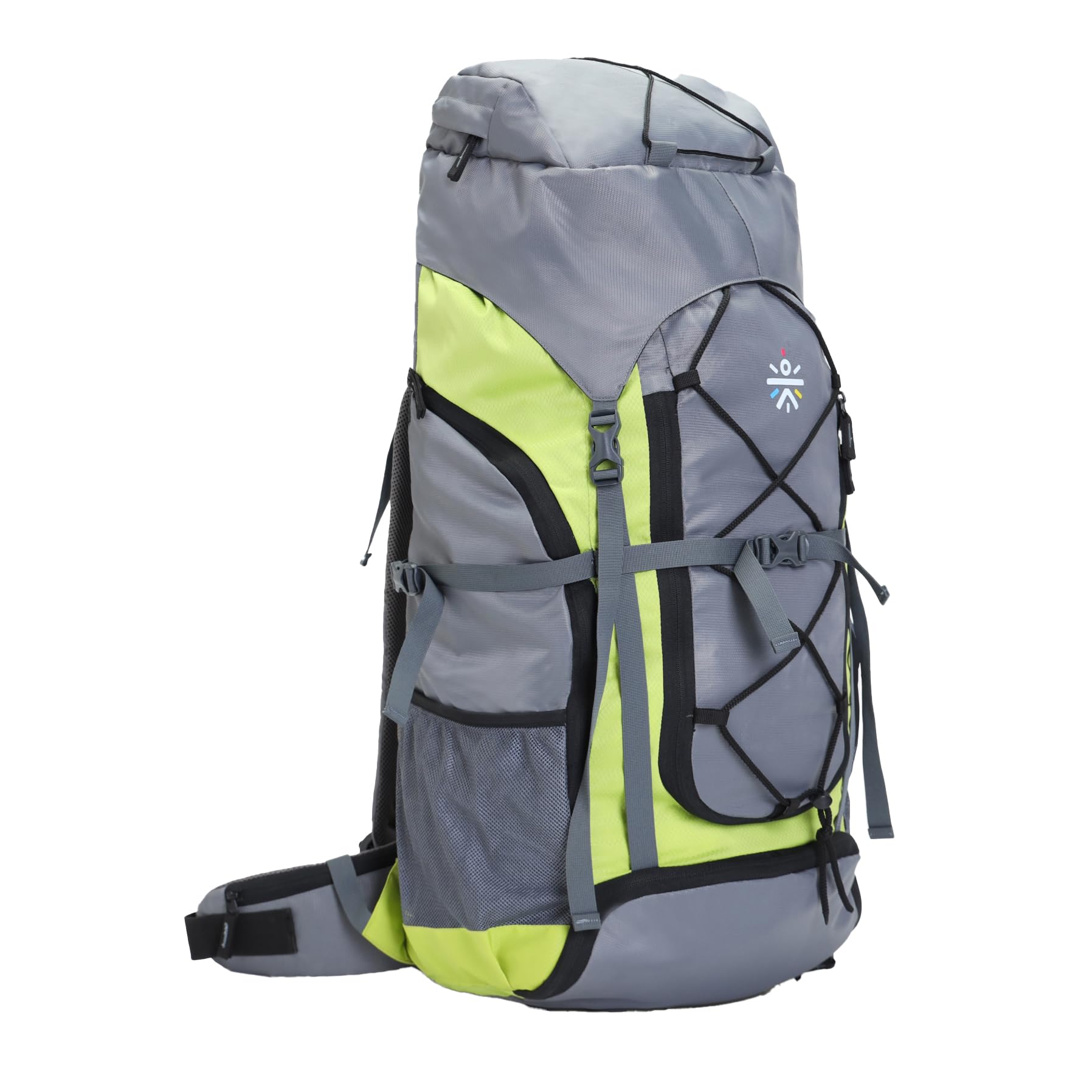 CULTSPORT Cult 65 Litre Hiking Trekking Bag | Camping Rucksack | Travel Backpack with Shoe Compartment | Grey Green | 1 Year Warranty