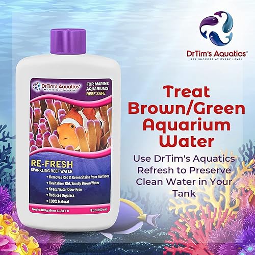 Miniatura 2 de DrTim's Aquatics Re-Fresh para acuarios de arrecife  100% natural desinfectante y revitalizador para peceras solución acondicionadora agua fresca,