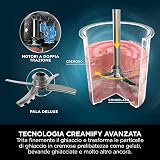 Ninja CREAMi Deluxe - Macchina per Gelato, Sorbetti, Yogurt, Frullati e Altro - Gelatiera con 10 Programmi, Doppia Coppetta - Opzione 2 Gusti in 1-2 Vasetti Grandi - Modello NC502EU, Colore Argento - 8
