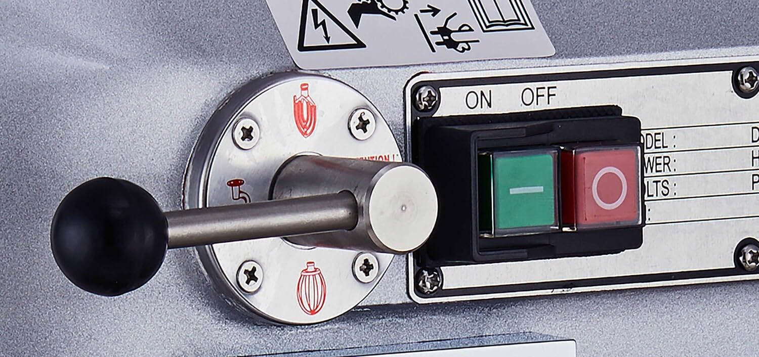 METRO Professional Planetenrührmaschine GPM1010, Aluminiumguss/Edelstahl, 46 x 39 x 61 cm, 10 L, 3 Geschwindigkeiten, 550W-230V, silberfarben
