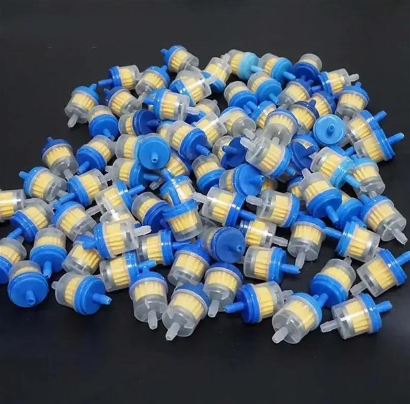 Filtro di ricambio Filtri Carburante In Linea In Plastica Per Telaio Motore Piccolo Moto ATV Universale Da 100 Pezzi(Blue)
