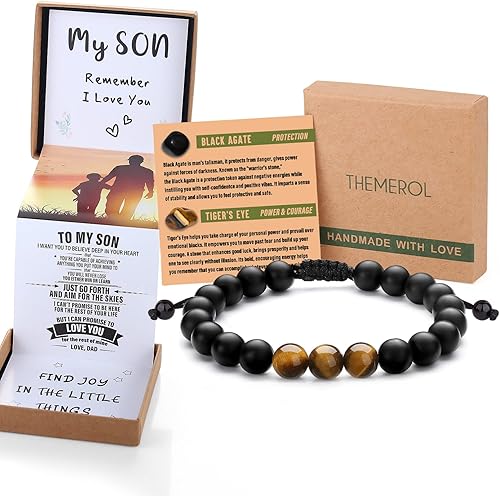 Miniatura 8 de Gifts for Teenage Boys Son Teen Boys Gift Ideas 14 16 18 Year Old Birthday Gift Unique To My Son Beaded Bracelets Graduation Him Christmas