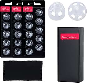 Domos Para Aparelhos Auditivos Oticon Minifit Open Vent Bass: Pacote Com 3 Unidades (8 Mm), Domos Universais Para Aparelhos Auditivos Oticon.