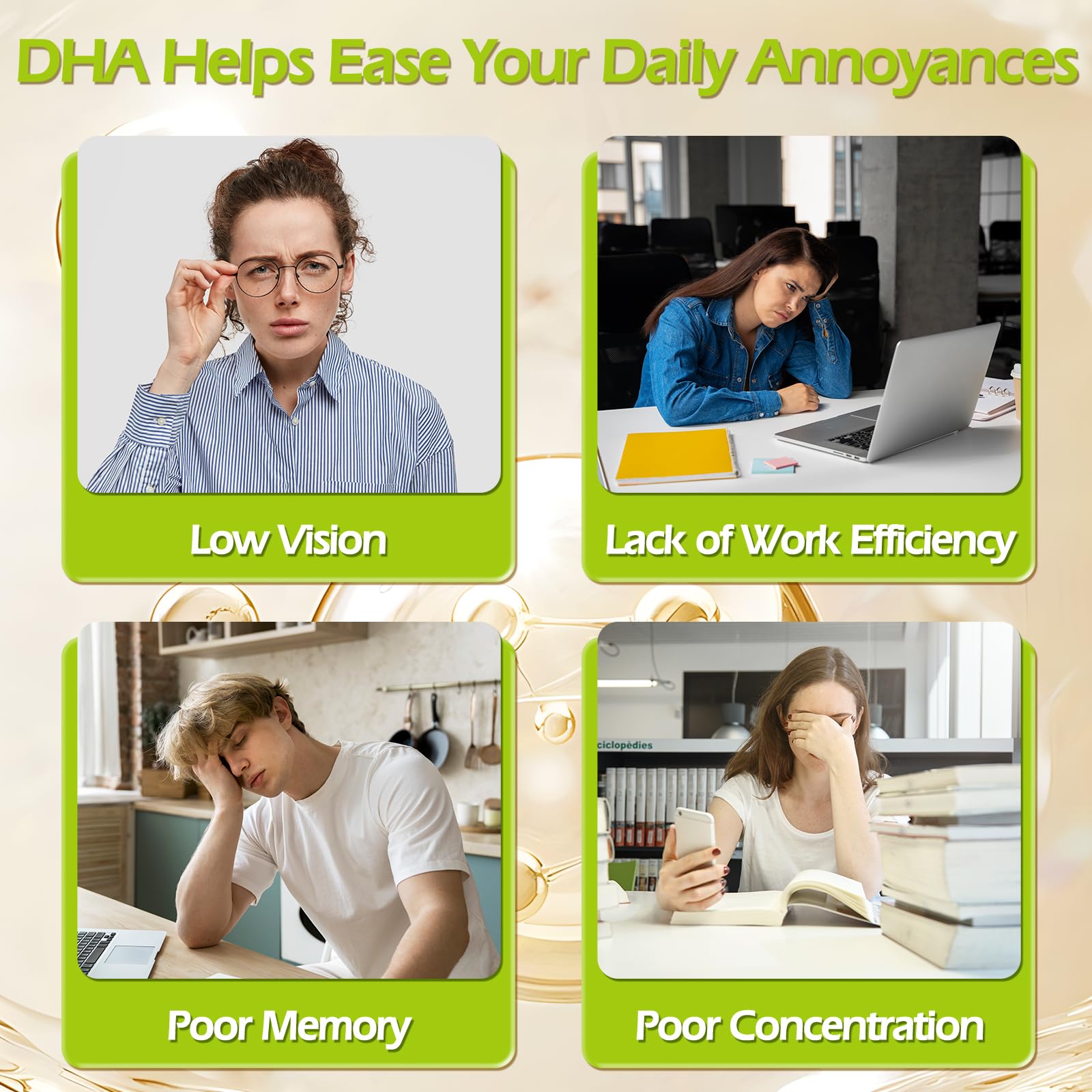 OMOGS Algae DHA - 600 mg Omega-3 DHA Softgels, with Phosphatidylserine & Walnut Oil, Supports Healthy Brain Function, Vision, Eye & Memory, Gluten Free, Non-GMO, 90 Softgels — Amazon image 6
