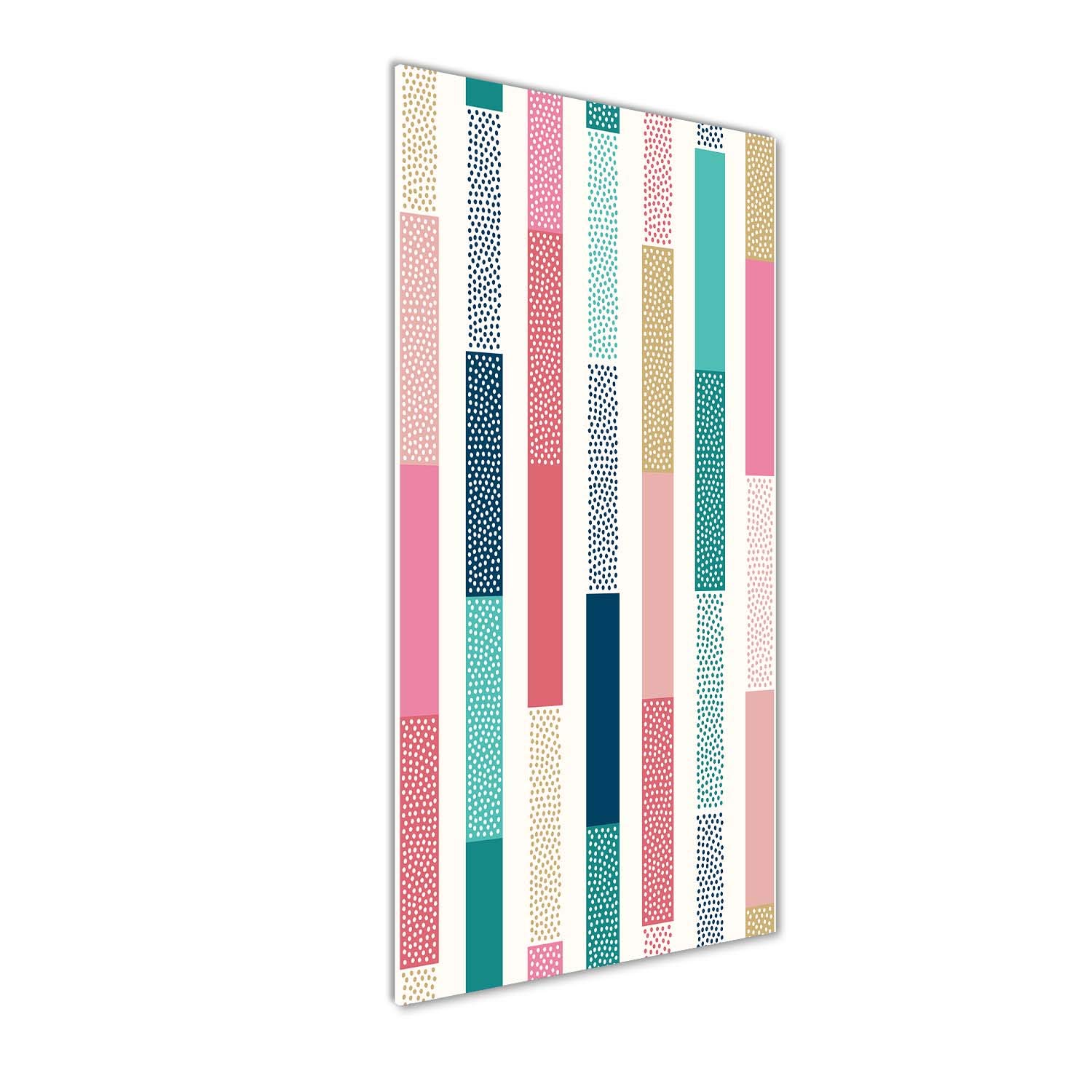 Impression sur Verre Acrylique Tulup 50x125 cm - Tableau Mural Rayures Colorées