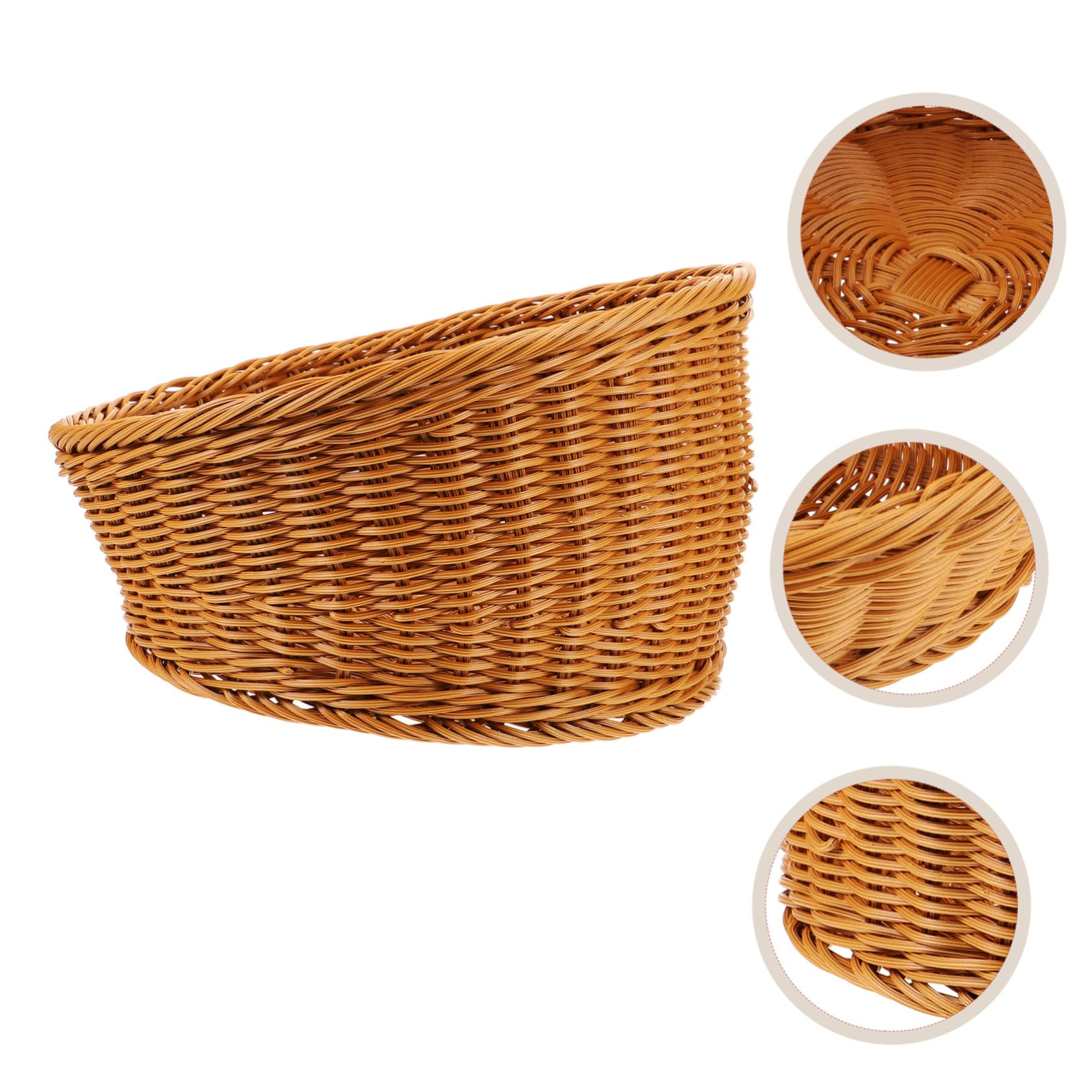 UKCOCO Cesto da Tavolo in Vimini Sintetico Organizer Cucina Pratico e Robusto Design Intrecciato la Casa e Decorazione Rustica