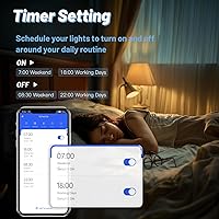Vista 4 de BSEED Interruptor de luz inteligente, interruptor de luz WiFi Alexa de 1 banda con control remoto de aplicación y función de temporizador