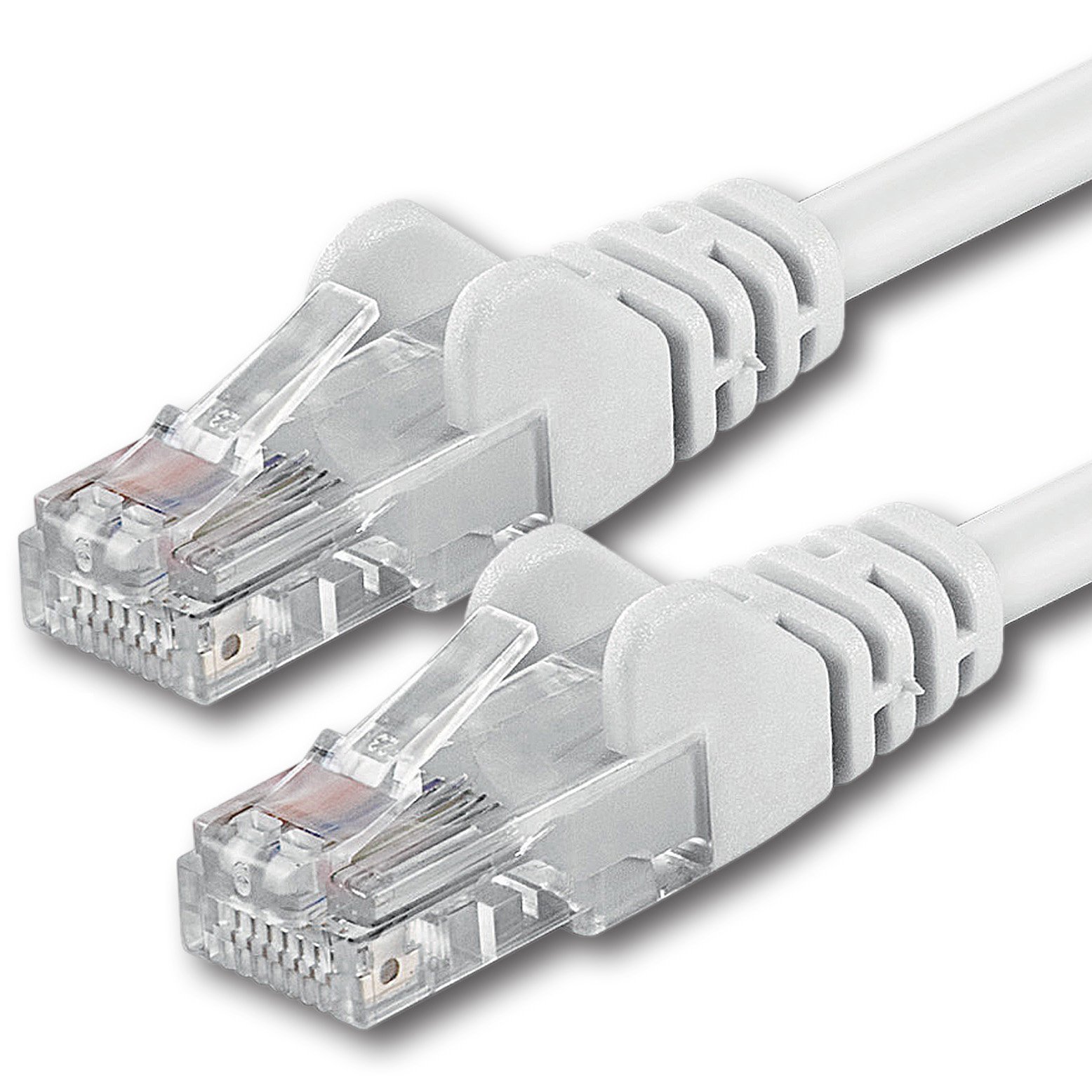 1aTTack.de 0,5m - weiß - 1 Stück - CAT.6 CAT6 Ethernet-Lan-Netzwerk-Kabel 1000 Mbit/s Patchkabel