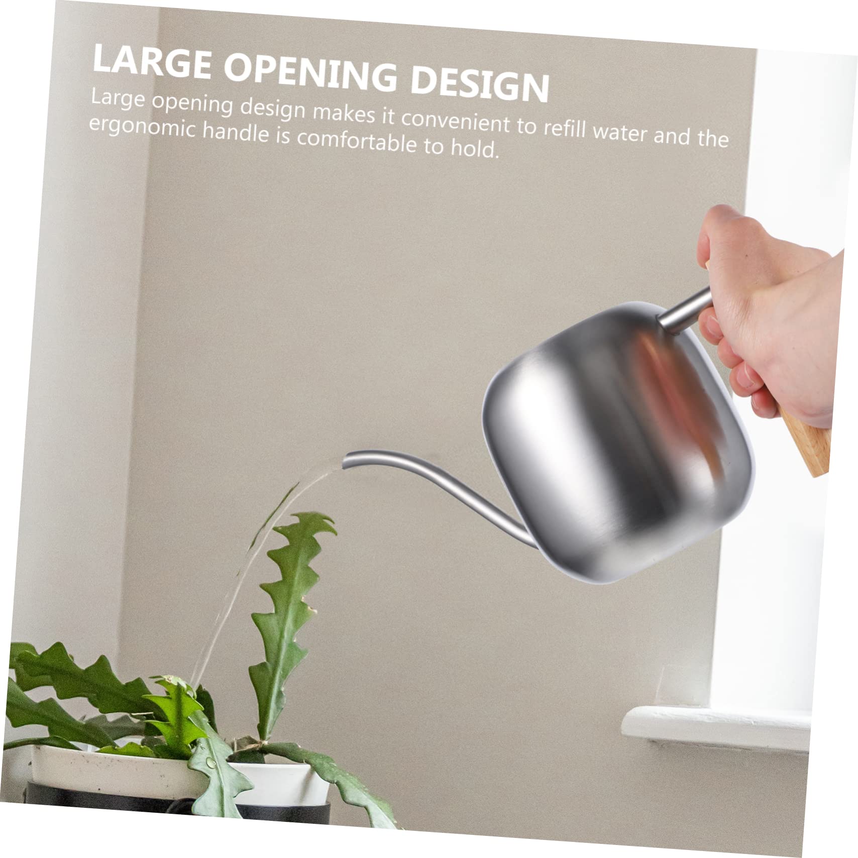 Annaffiatoio per Piante da Bollitore in Acciaio Inox con Impugnatura Ergonomica per Piccoli Spazi E