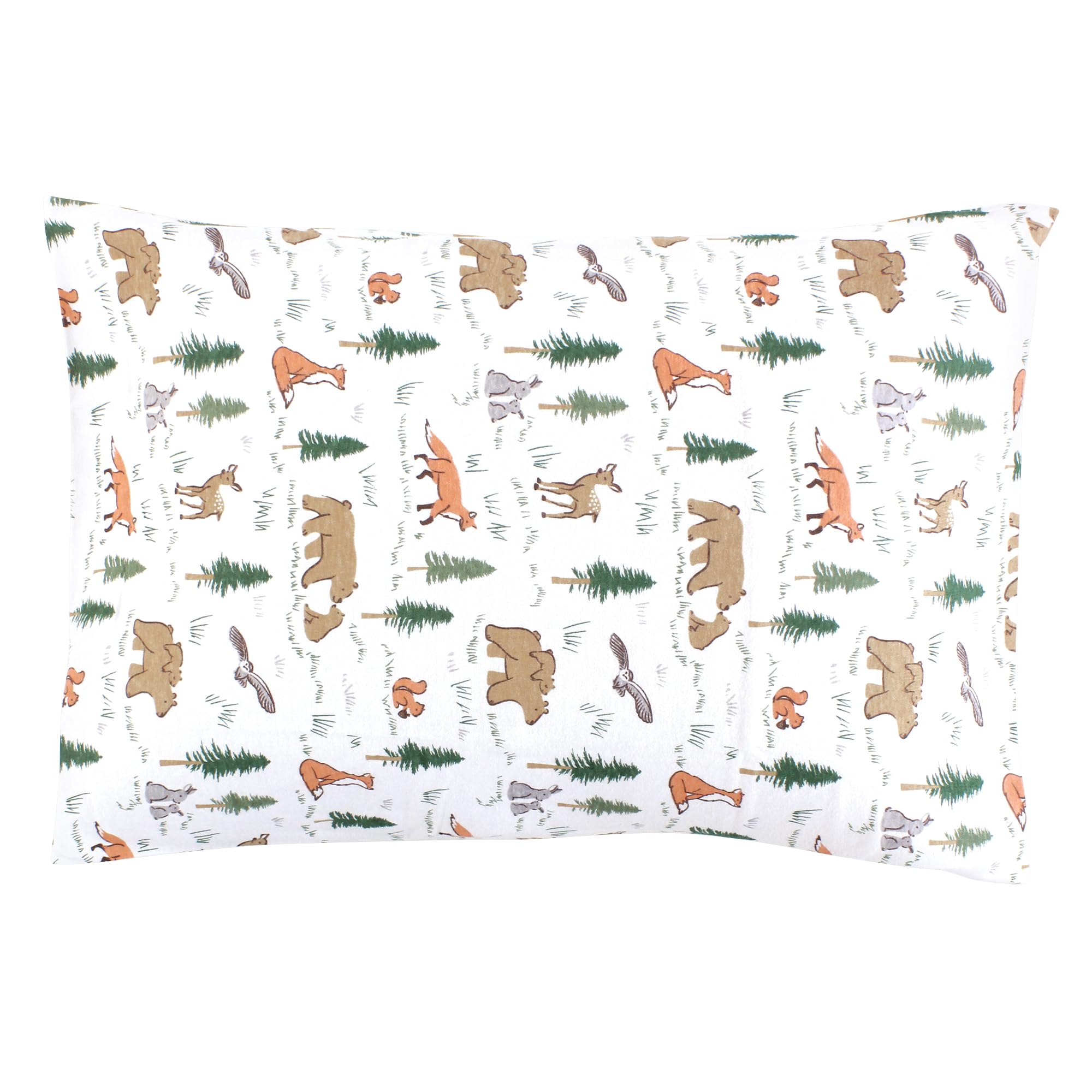 Hudson Baby Unisex Baby Cotton Toddler Pillow Case, Sweet Woodland, One Size