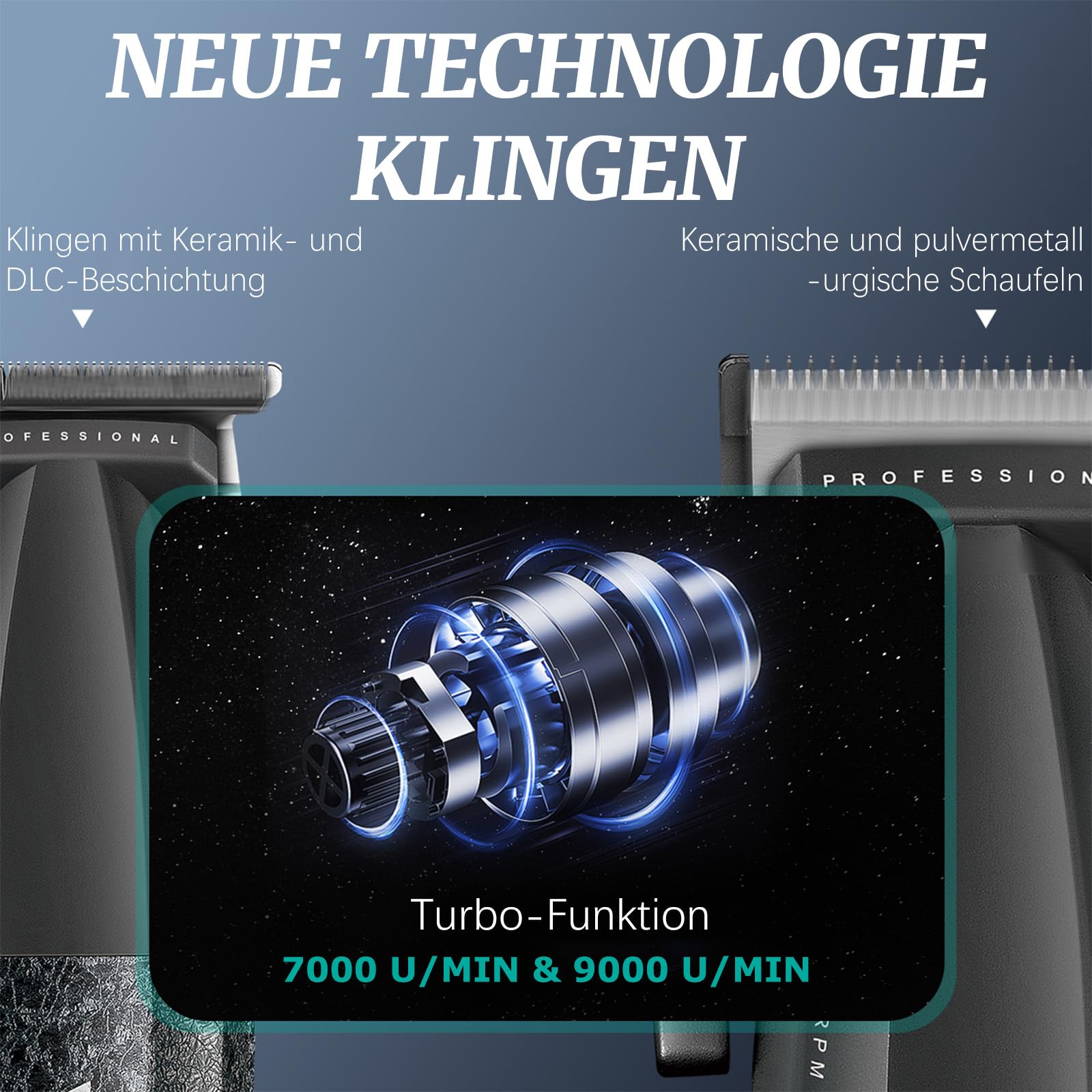 VGR 640 S3 3 IN 1 Haarschneidemaschine für Herren, Profi Haarschneider Haartrimmer und Folienrasierer Set, Kabellose Friseur Set mit LED-Anzeige für den Friseur- und Heimgebrauch, Schwarz