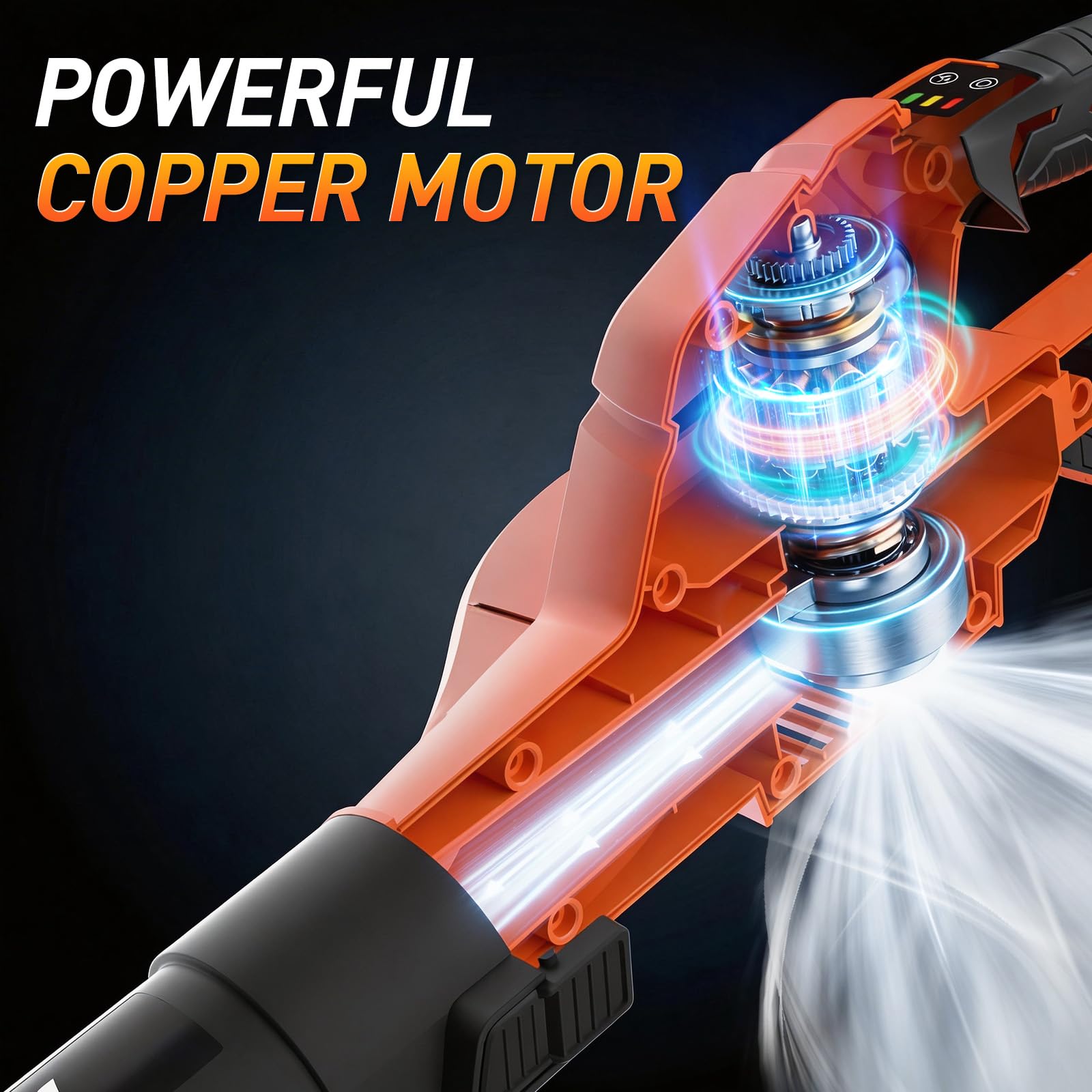 Maxlander Cordless Leaf Blower, leaf blower and vacuum with 2x2.0Ah Battery and Charger, Two-Speed Mode, garden Air Blowers for Lawn Care, Debris Dust Cleaning - 5